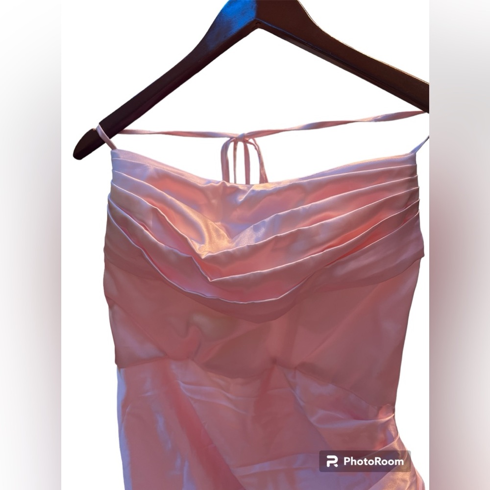 Kendall James Peachy love long cowl neck maxi dress